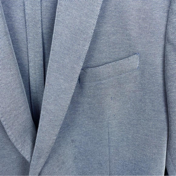 Savile Row Co Light Blue Blazer Two-Button Notch Front & Inside Pockets XXL - Picture 4 of 10